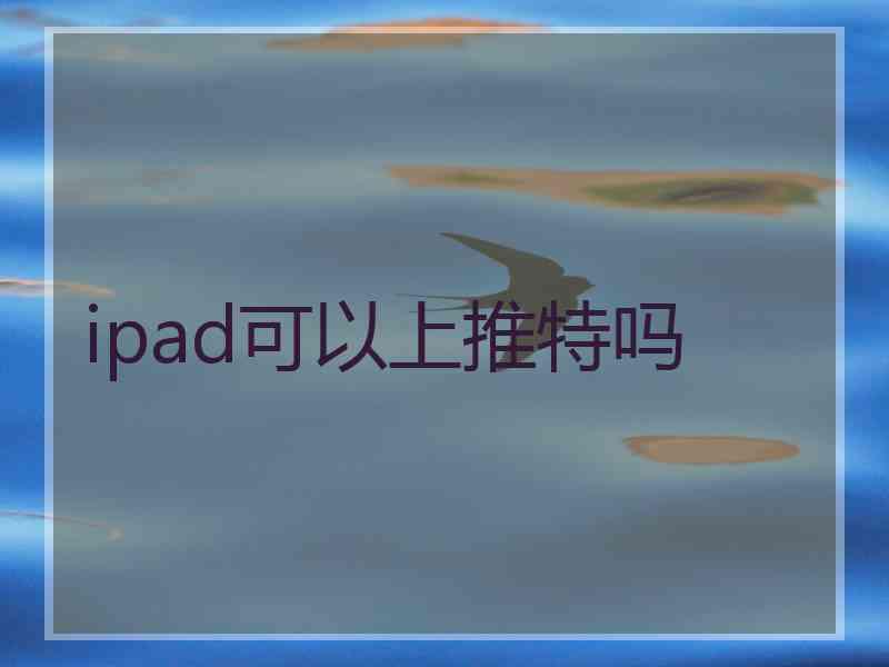 ipad可以上推特吗