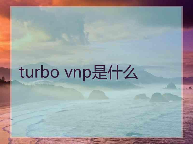 turbo vnp是什么