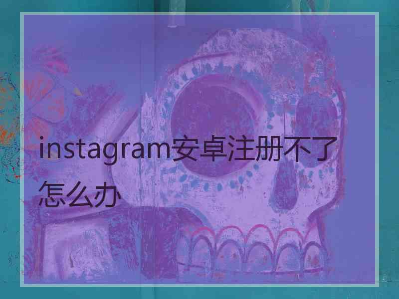 instagram安卓注册不了怎么办