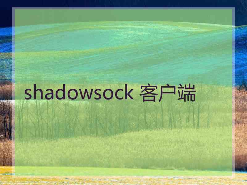 shadowsock 客户端