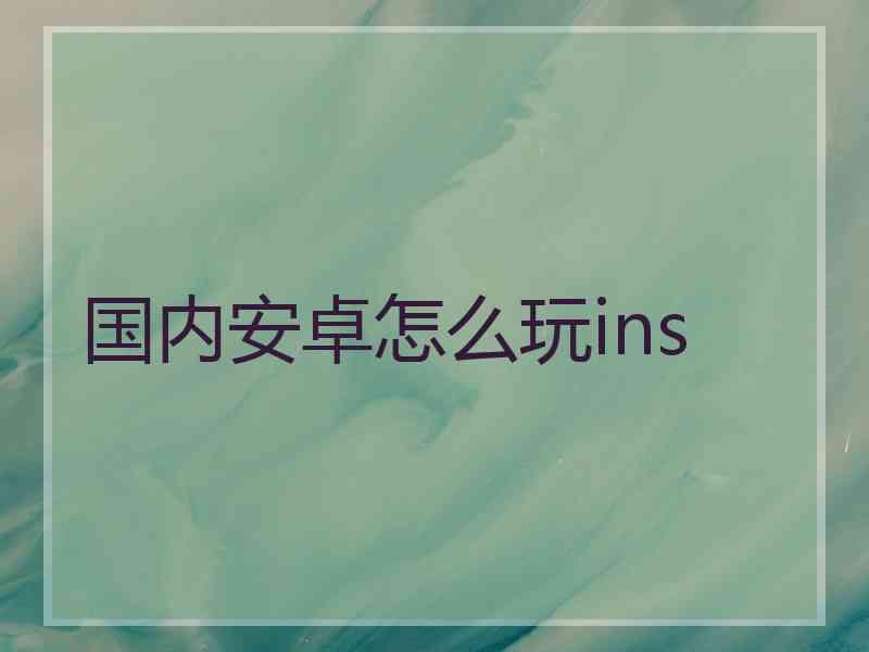 国内安卓怎么玩ins