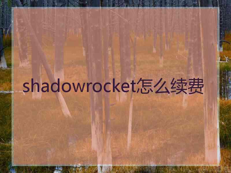 shadowrocket怎么续费