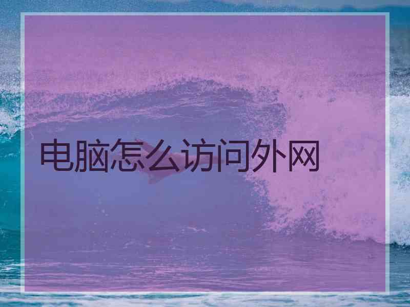 电脑怎么访问外网