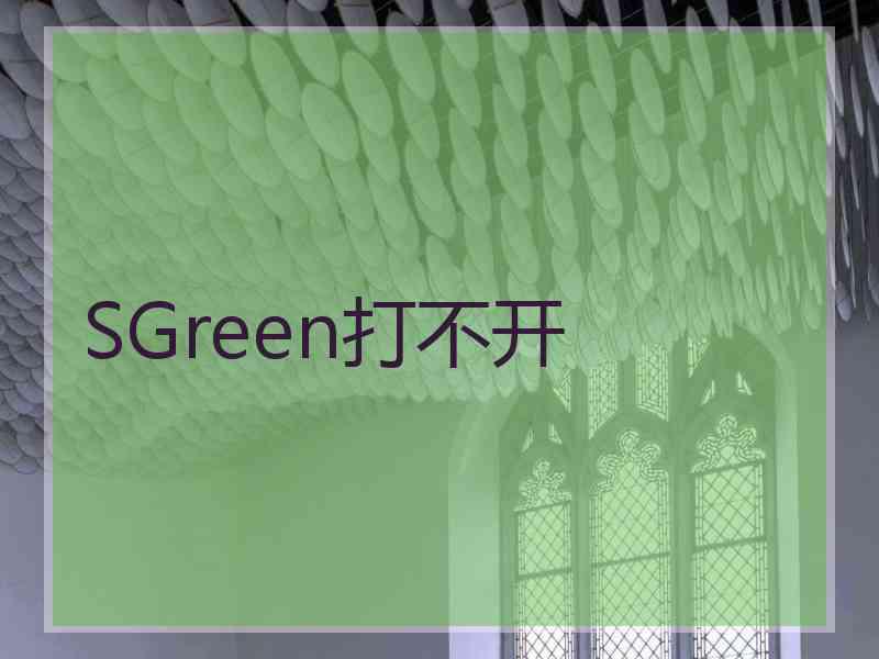 SGreen打不开