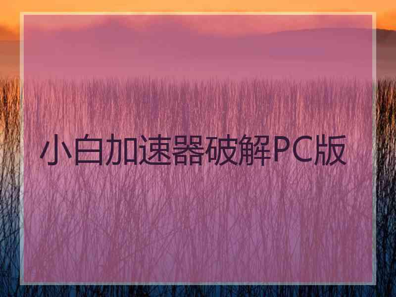 小白加速器破解PC版