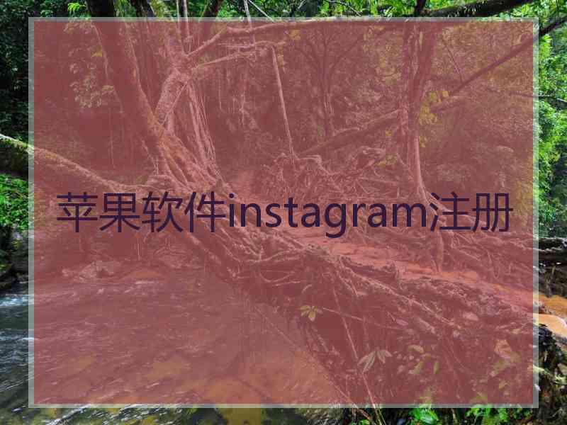 苹果软件instagram注册