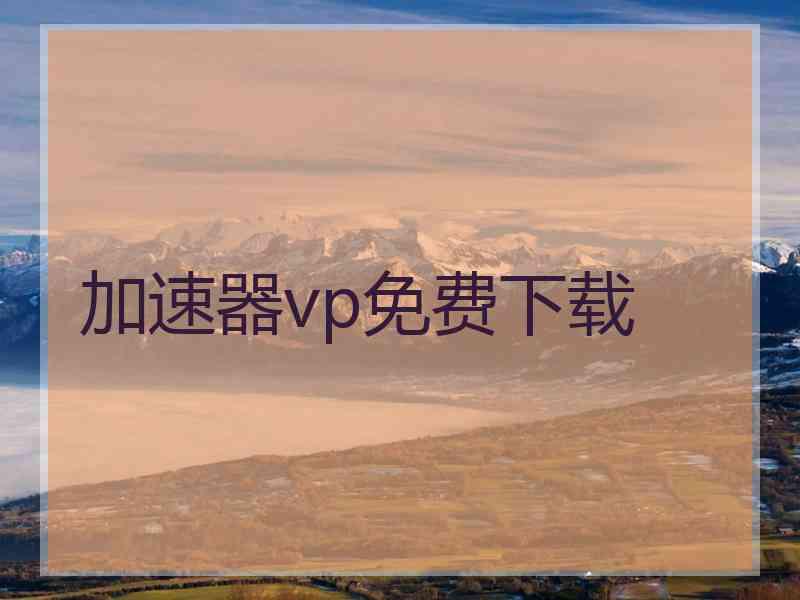 加速器vp免费下载