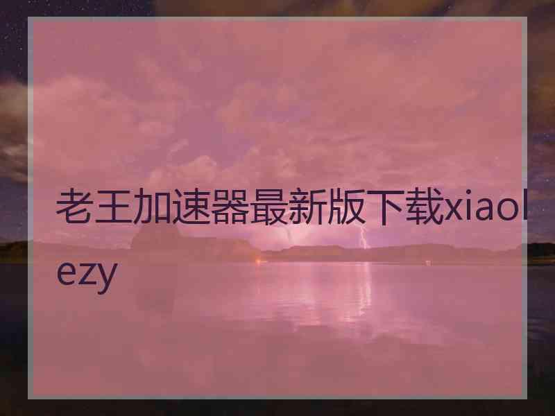 老王加速器最新版下载xiaolezy